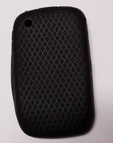 Силиконов гръб ТПУ мат ромбове и камъни за Blackberry 8250 черен
